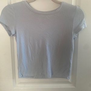 Garage baby blue crop top